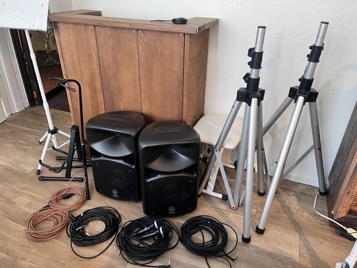 ※売切れ※【AKGマイク、ロングシールド付き！】YAMAHA600BT/PAスピーカー