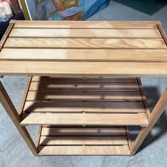 ウッドラック　オープンラック　オープンシェルフ　３段　木製の画像