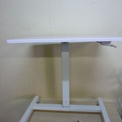 M　未使用/新品　スタンディングデスク 昇降デスク 幅70cm 高さ70.5～110cm ガス圧 手動 ワンタッチ 昇降 デスク テーブル 無段階調節 昇降式テーブル パソコンデスク PCデスク 鏡面ホワイト の画像