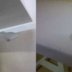 M　未使用/新品　スタンディングデスク 昇降デスク 幅70cm 高さ70.5～110cm ガス圧 手動 ワンタッチ 昇降 デスク テーブル 無段階調節 昇降式テーブル パソコンデスク PCデスク 鏡面ホワイト の画像