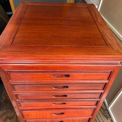 サイドチェスト　引き出し　キャビネット　唐木家具　花梨？の画像