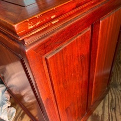 サイドチェスト　引き出し　キャビネット　唐木家具　花梨？の画像