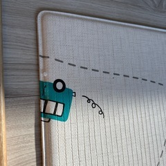 フロアマット　リバーシブル　プレイマット　ラグ　車　グレーの画像