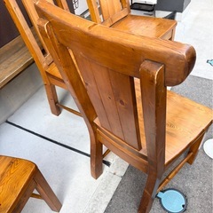 木製 ダイニングチェア カントリー調 5脚セットの画像