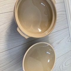 一人鍋 土鍋 19cm 調理器具 お粥釜 雑炊　蓋付きの画像