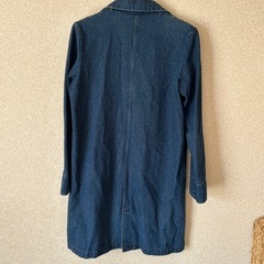 Lil ninaデニムロングチェスタージャケット デニムジャケットの画像