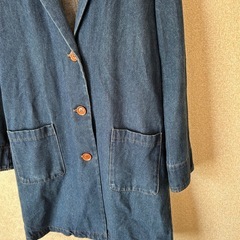 Lil ninaデニムロングチェスタージャケット デニムジャケットの画像