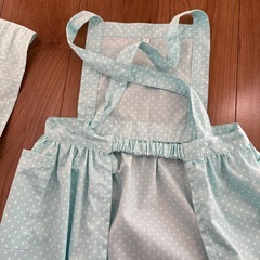 子どもエプロン　130-140 三角巾つきの画像