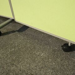 3連パーテーション　ライトグリーン　1850ｘ1500の画像