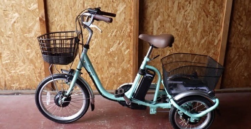 美品ACTIVEPLUS MG-TRM18APN グリーン 三輪車 (KAWABUTA) 金川の電動