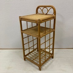 藤　ラック　サイドテーブルの画像