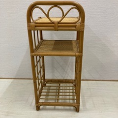 藤　ラック　サイドテーブルの画像