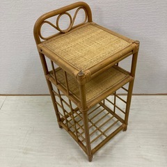 藤　ラック　サイドテーブルの画像