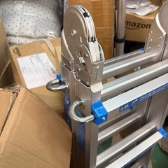 未使用 RIKADE アルミはしご 三段ステップ 延長はしご リトル・ジャイアント 両面踏み台 多用途 安定性高い 滑り止め付き はしご兼用脚立の画像