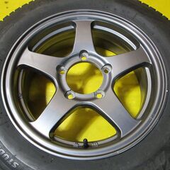 A4840 ジムニー純正 タイヤ付き4本SET 175/80R16 ブリジストン DM-V3 23年製 溝あり 5.5j 139.7/5穴 +22の画像