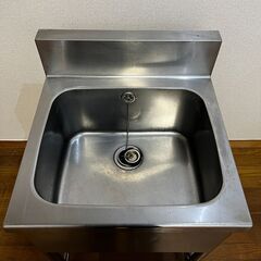 業務用ステンレス一槽シンク 単槽流し台 幅約60cmの画像