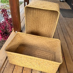 レトロな籐の籠の画像