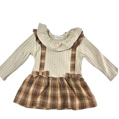 mamaraku バースデー フリル付きワンピース 80サイズの画像