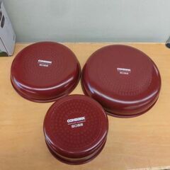 現状品 Combekk フライパンセット② 訳アリ格安 コンベック 3サイズ フライパン2点＋手鍋1点 取手2本付き 26cm 22cm 16cm IH対応 フライパンセット 難あり 開封済み未使用 札幌市 西野店の画像