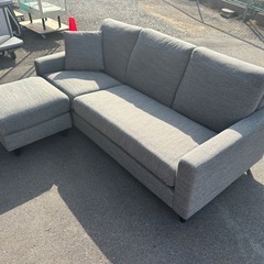 ソファー 3人掛け L型 セパレート 布地 グレーの画像