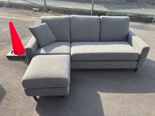 ソファー 3人掛け L型 セパレート 布地 グレー