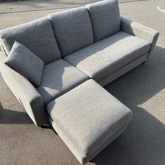 ソファー 3人掛け L型 セパレート 布地 グレーの画像