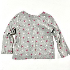ハートと星のプリント長袖Tシャツ 80の画像