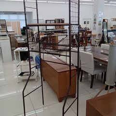 ★リユースのサカイ日立店★HJ8419  洗濯ラック ブラウン H182.5×D44×W67 クリーニング済み の画像