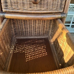 籐　チェスト　キャビネット　収納棚の画像