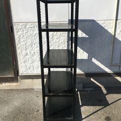JM20477Y  5段スチールラック ・外寸 　幅：約70cm 高さ：約150cm 奥行：約40cm中古品【取りに来られる方限定】の画像