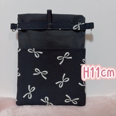 ナースポケット オーガナイザー 作業ポーチ サコッシュ リボン柄 移動ポケットの画像