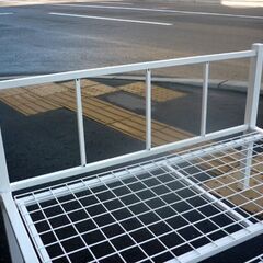 ☆ベッドフレーム パイプベッド シングルベッド 全幅975mm 全長2025mm 高さ610mm 床面高290mm 白 金属フレーム ホワイト 札幌市 豊平区 平岸店の画像