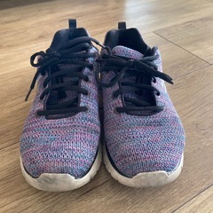 SKECHERS スニーカー パープル 24.5cmの画像