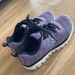 SKECHERS スニーカー パープル 24.5cmの画像