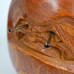 木彫り だるま 目が飛び出る 高さ10cm 直径9cm ダルマ 達磨 札幌市 清田区 平岡の画像