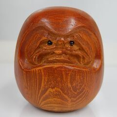 木彫り だるま 目が飛び出る 高さ10cm 直径9cm ダルマ 達磨 札幌市 清田区 平岡の画像