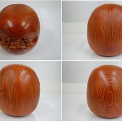 木彫り だるま 目が飛び出る 高さ10cm 直径9cm ダルマ 達磨 札幌市 清田区 平岡の画像