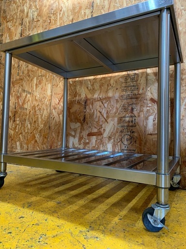 a(7706) ステンレス作業台 キャスター付き W900D600H800 ステンレス台 作業台 厨房 業務用 店舗用 飲食店 直接引