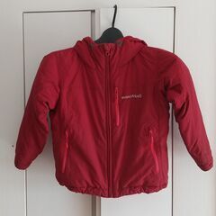 【12/7お引取予定】110　モンベル　リバーシブル　ダウンジャケットの画像