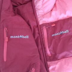 【12/7お引取予定】110　モンベル　リバーシブル　ダウンジャケットの画像