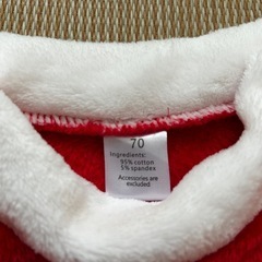 ベビー　サンタコスチューム70センチの画像