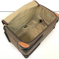 ss8016　ラーク ボストンキャリー カーキ系 キャスター付き ハンドル付 Lark トラベルバッグ ナイロン 2輪 キャリーバッグ 小旅行 出張 鞄 旅行かばん 中古の画像