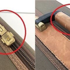 ss8016　ラーク ボストンキャリー カーキ系 キャスター付き ハンドル付 Lark トラベルバッグ ナイロン 2輪 キャリーバッグ 小旅行 出張 鞄 旅行かばん 中古の画像