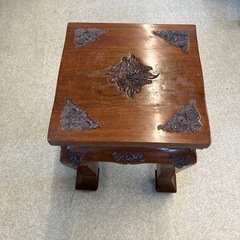 2511-419 アンティーク風 花台 猫脚 キズ汚れ有りの画像