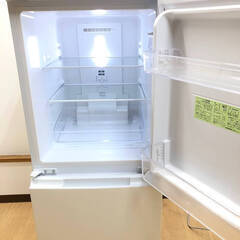 ss8018　シャープ 冷蔵庫 152L SJ-D15G-W ホワイト 2ドア つけかえどっちもドア SHARP 冷凍冷蔵庫 白 スリム 耐熱トップテーブル 単身者 一人暮らし 冷蔵庫 中古の画像