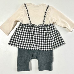 西松屋 チェック柄ロンパース 70サイズの画像