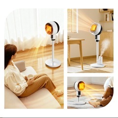 セラミックヒーター 人感センサー 省エネ 首振り 電気ストーブ ファンヒーターの画像