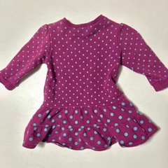 3can4on 紫色の水玉模様 ワンピース 80の画像