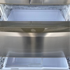 HITACHI 日立 6ドア ノンフロン冷凍冷蔵庫 R-SF55XM  545L（冷蔵380L・冷凍165L） シルバー 2007年製の画像