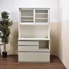 ≪yt905ジ≫ 食器棚/レンジボード 現状品 リユースストレー...